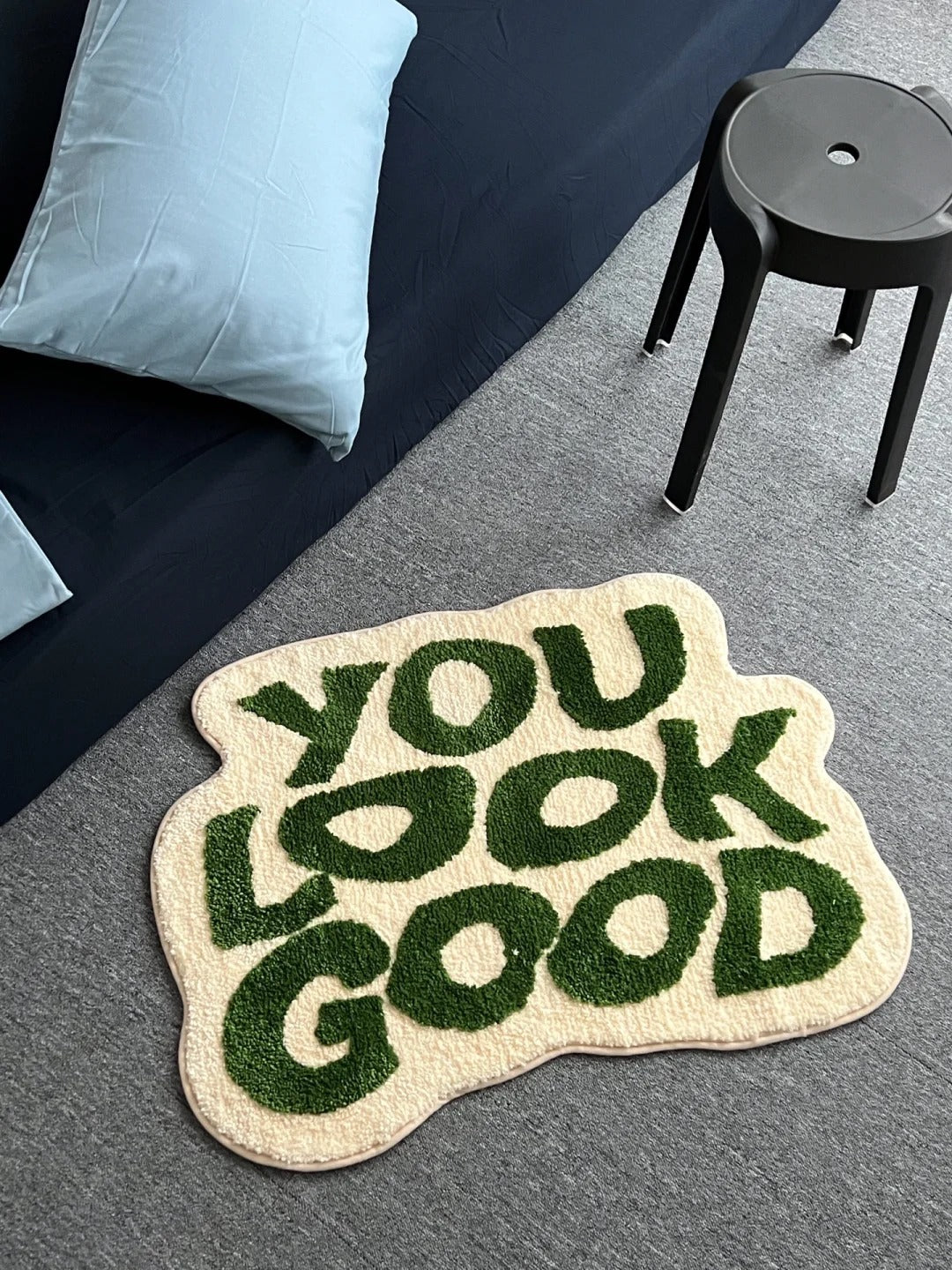 Modern Creative Rug for Bedroom Living Room Water-Absorbent Non-Slip Floor Mat