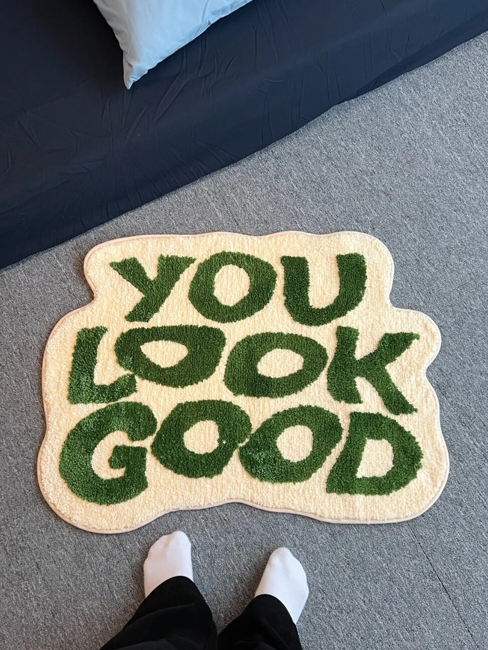 Modern Creative Rug for Bedroom Living Room Water-Absorbent Non-Slip Floor Mat