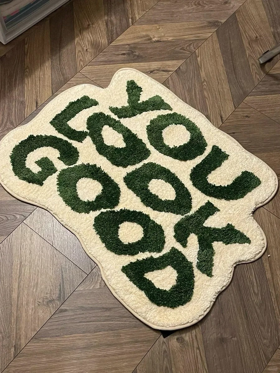 Modern Creative Rug for Bedroom Living Room Water-Absorbent Non-Slip Floor Mat