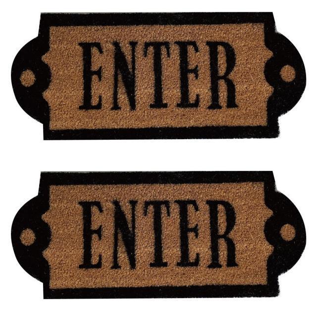 Retro Coil Outdoor Door Mat American Vintage Entry Rug Designer Style Floor