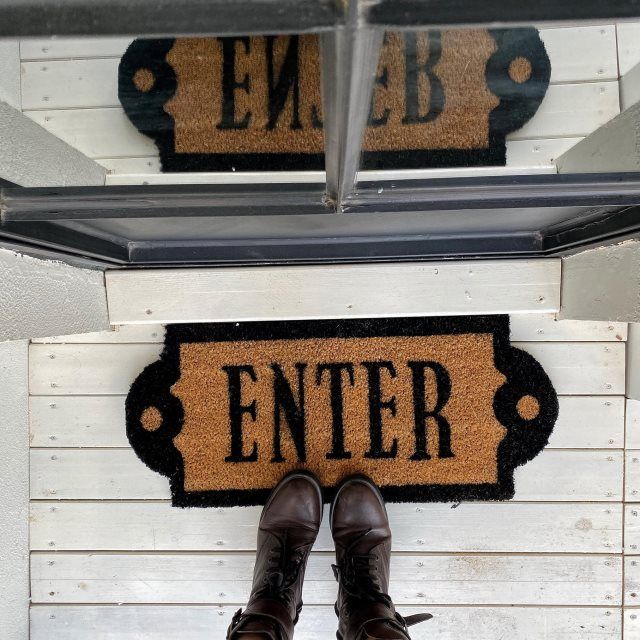 Retro Coil Outdoor Door Mat American Vintage Entry Rug Designer Style Floor