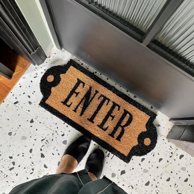 Retro Coil Outdoor Door Mat American Vintage Entry Rug Designer Style Floor