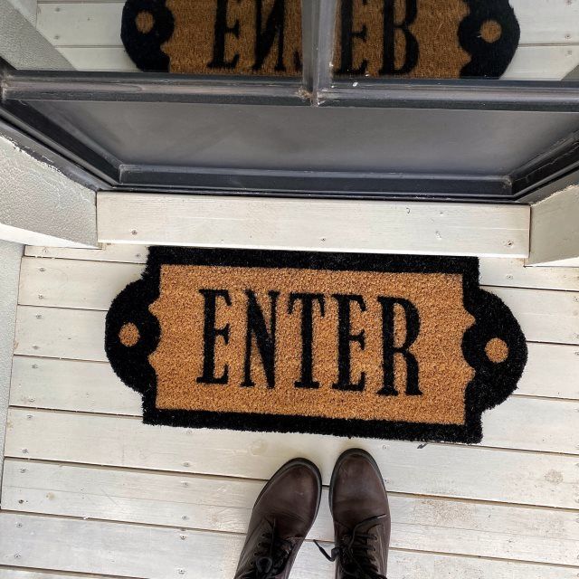 Retro Coil Outdoor Door Mat American Vintage Entry Rug Designer Style Floor