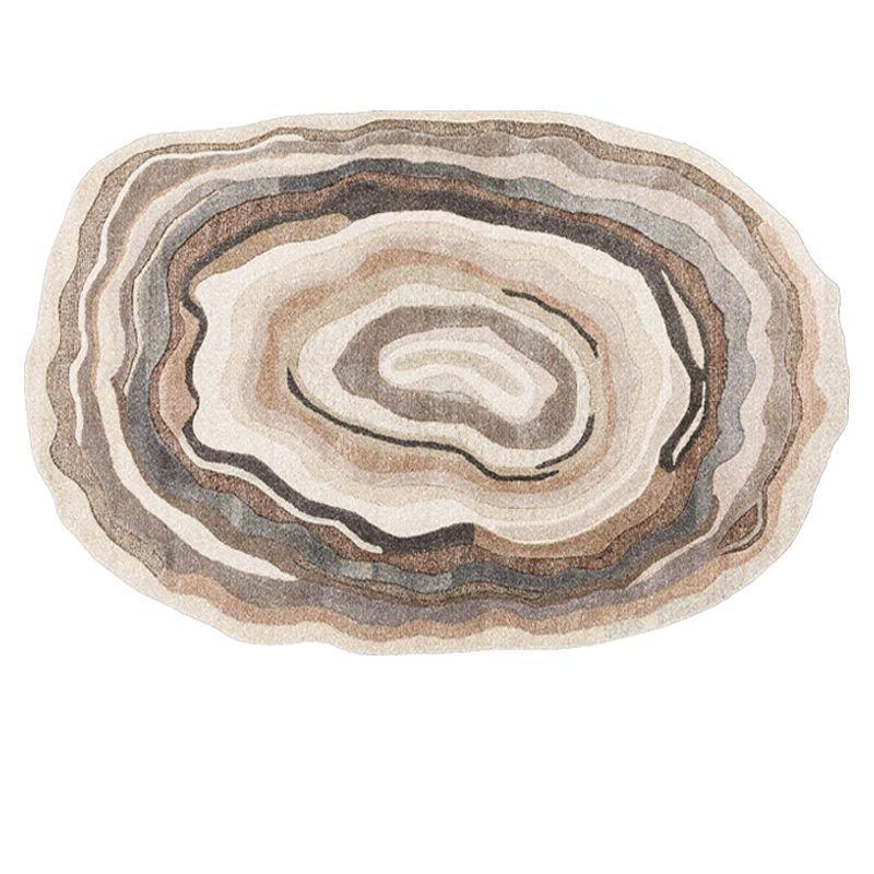 Thick Vintage Luxury Irregular Rug Unique Shape Carpet for Bedroom Living Room