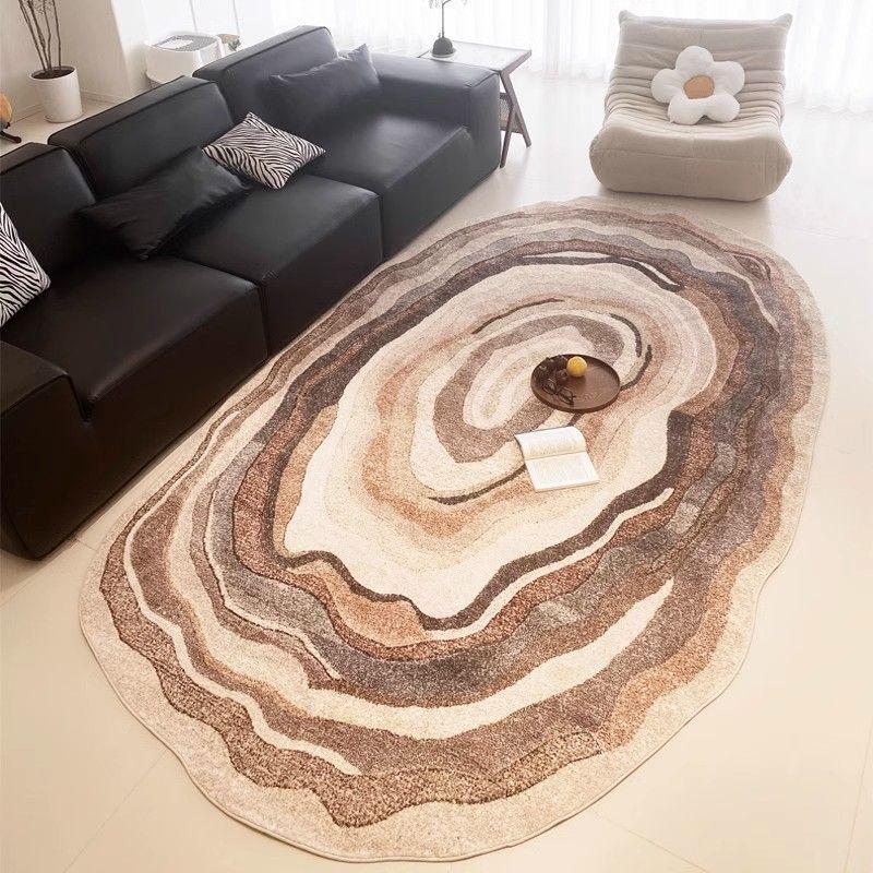 Thick Vintage Luxury Irregular Rug Unique Shape Carpet for Bedroom Living Room