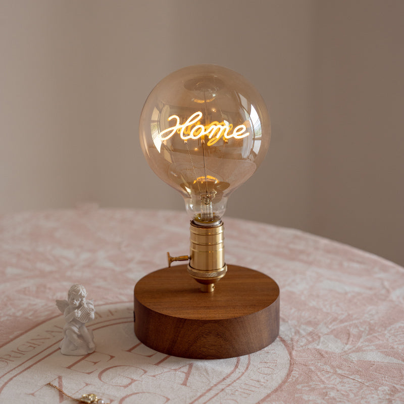 Creative Japanese LED Table Lamp with Rechargeable Bulb for Home Bedroom